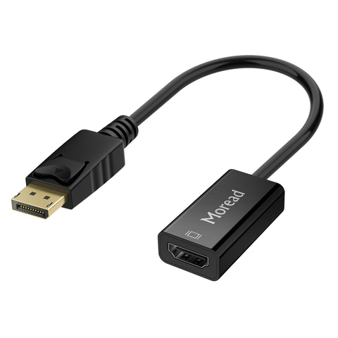 Moread Gold-Plated DisplayPort to HDMI Adapter (Male to Female) - Black